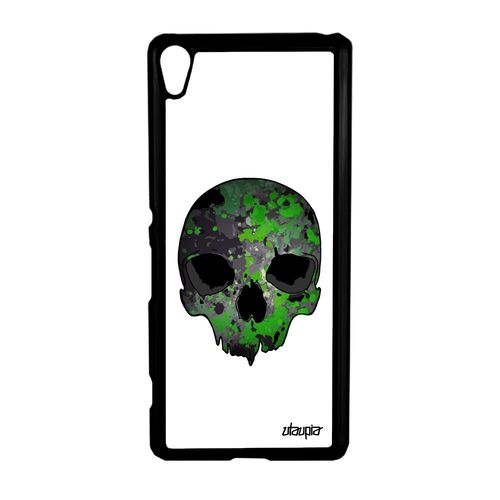 Coque Xperia Xa Tete De Mort Crane Techno Housse Urbain Vert Made In France Sony Xperia Xa