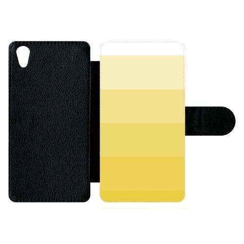 Etui À Rabat Xperia Z5 - Degrad Jaune - Simili-Cuir - Noir