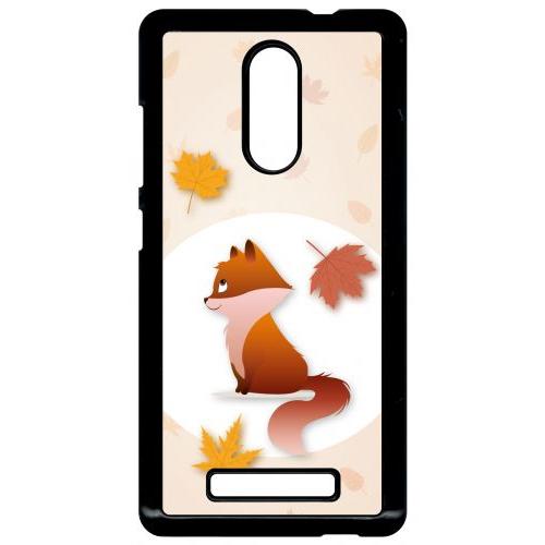 Coque Xiaomi Redmi Note 3 - Renard Fond Beige - Noir