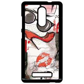 Coque Xiaomi Redmi Note 3 - Motif Girly Fond Blanc - Noir