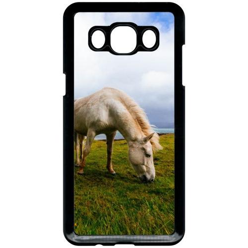 Coque Pour Smartphone - Cheval Paysage - Compatible Avec Samsung Galaxy J5 (2016) - Plastique - Bord Noir