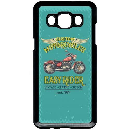 Coque Pour Smartphone - Moto Rtro Easy Rider - Compatible Avec Samsung Galaxy J5 (2016) - Plastique - Bord Noir