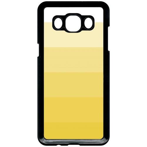 Coque Pour Smartphone - Degrad Jaune - Compatible Avec Samsung Galaxy J5 (2016) - Plastique - Bord Noir