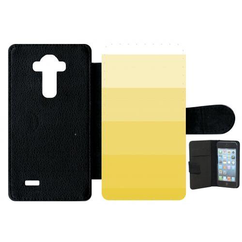 Etui A Rabat - Degrad Jaune - Compatible Avec Lg G4 - Plastique - Bord Noir