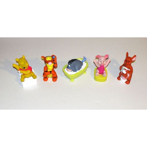 Figurine Winnie Tigrou Bourriquet Porcinet Et Maman Gourou Lot 5 Figurines Souples Bain Style Pouet