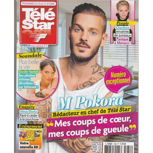 Télé Star N°1986 - 20/10/2014 - M.Pokora - Simone Veil - M. Carrere D'encausse - Clara Morgane  