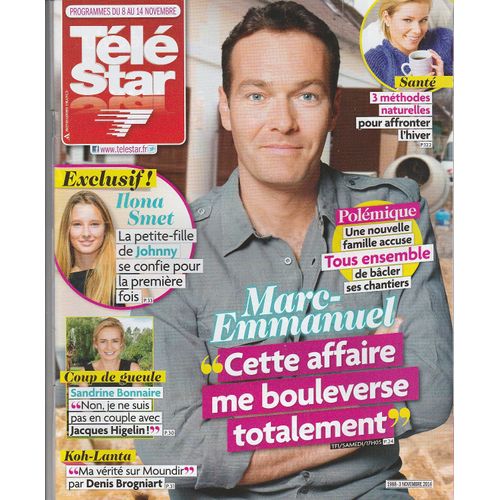 Télé Star N°1988 - 03/11/2014 -  Marc-Emmanuel - Marie-France Pisier - Philippe Etchebest - Andrieu