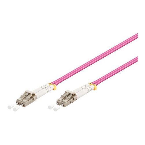 goobay - Câble réseau - LC multi-mode (M) pour LC multi-mode (M) - 20 m - fibre optique - 50 / 125 microns - OM4 - sans halogène - violet