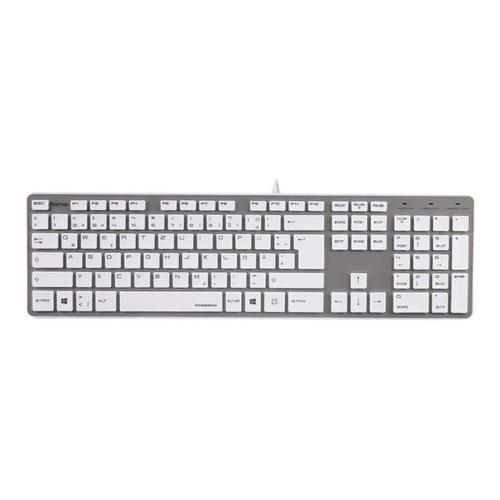 Hama "Rossano" - Clavier - USB - blanc, argent