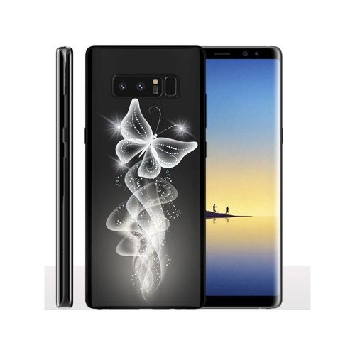 Coque Papillon De Lumiere Samsung Note 8, Coque De Téléphone Arriere Anti Chocs Galaxy Note
