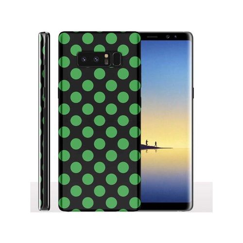 Coque A Pois Verts Samsung Note 8, Coque Telephone Arriere Galaxy Note 8