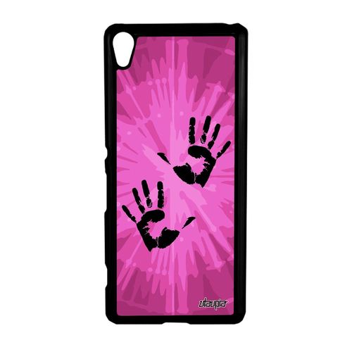 Coque Xperia Xa Empreinte Main Femme Deux Solide Rose Swag Trace De Case En Sony Xperia Xa