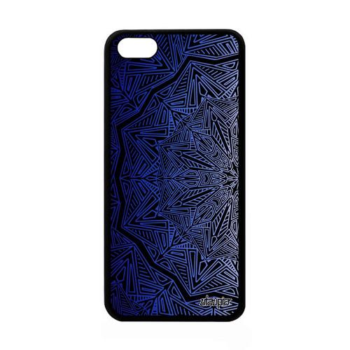 Coque Mandala Iphone 5c Silicone Fantaisie Bleu Rigide Fleur Cover Swag De Apple Iphone 5c