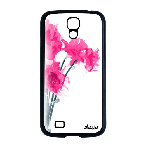 Coque Samsung Galaxy S4 Silicone Bouquet De Fleurs Original Housse Alu Rose Love
