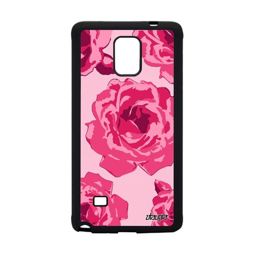 Coque Samsung Note 4 Silicone Rose Fleur Mariage Tatoo Design Floral Rose Samsung Galaxy Note 4