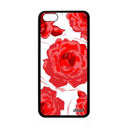 Coque Apple Iphone 5c Silicone Rose Fleur Smartphone Floral Tatouage Plante Case