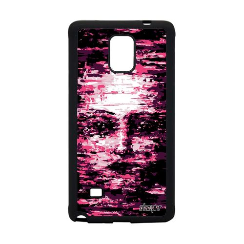 Coque Silicone Samsung Note 4 Portrait Rose Femme Artistique Etui Miroir Samsung Galaxy Note 4