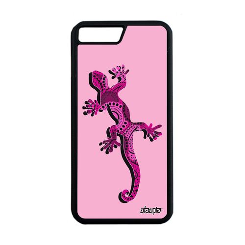 Coque Iphone 7 Plus Silicone Salamandre Amour Boheme Lezard Antichoc Rose