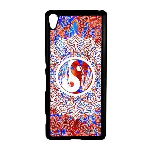 Coque Xperia Xa Yin Et Yang Smartphone Peinture Bien & Mal Orange Chine De Sony Xperia Xa