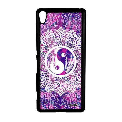 Coque Xperia Xa Yin Et Yang Tatouage Rose Peinture Fantaisie Coloré Femme A Sony Xperia Xa