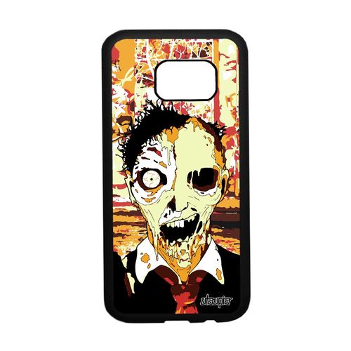 Coque Silicone Galaxy S7 Zombie Gore Revenant Ville De Protection Orange Samsung Galaxy S7