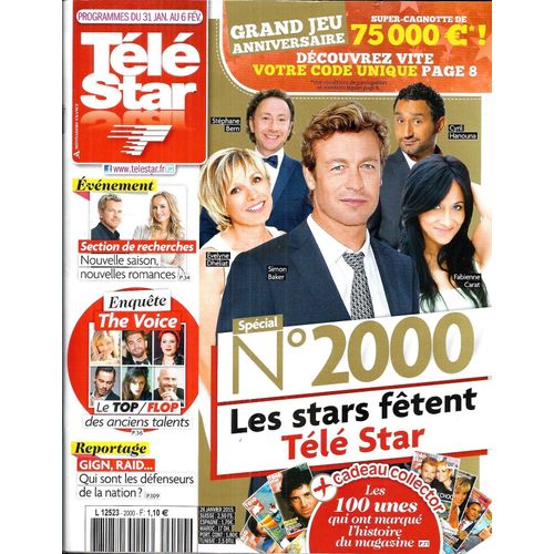 Télé Star N°2000 - 26/01/2015 - Special Niumero 2000: Les Stars Celebrent Tele Star: Fabienne Carat