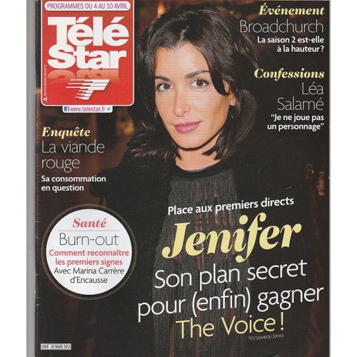 Télé Star N°2008 - 30/03/2015 - Jenifer - Vanessa Demouy - Will Smith - Alizée - Bruno Madinier 