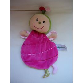 Coccinelle Rose Doudou Plat En Peluche Double Face 30 Cm Lilliputiens 2014