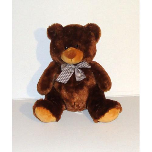 Ours En Peluche Marron Noeud Papillon Vichy