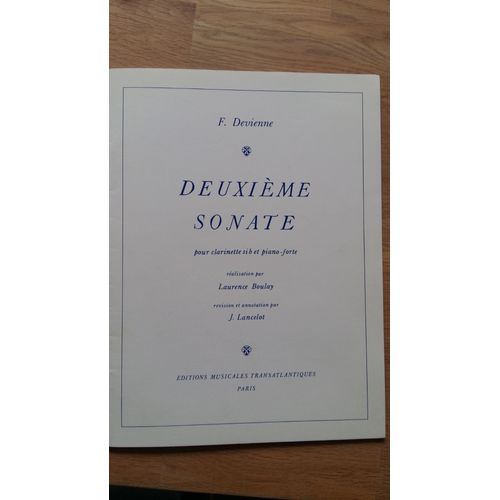 "Deuxième Sonate Pour Clarinette Si B & Piano-Forte"
