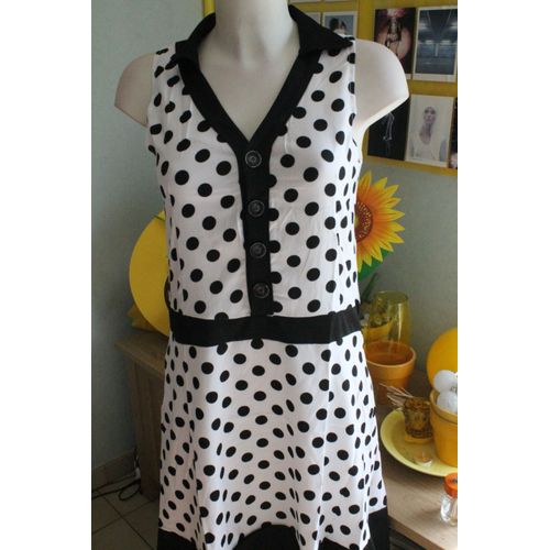 Robe Pois Mariage Sixties 38 40 Rétro Vintage 50s 60s Dress Rockabilly
