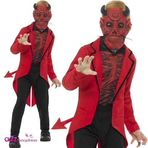 Déguisement Gentleman Démoniaque Garçon Dia De Los Muertos 7 À 9 Ans