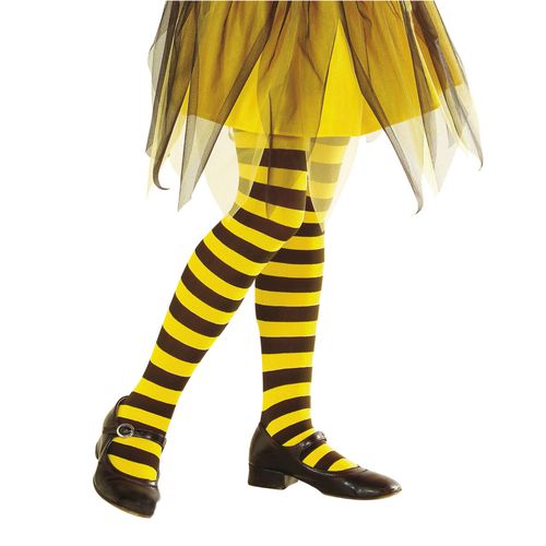 Collants Rayés Jaunes Et Noirs Enfant 4 À 6 Ans