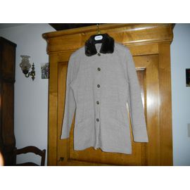 Veste Longue Acrylique 42 Beige