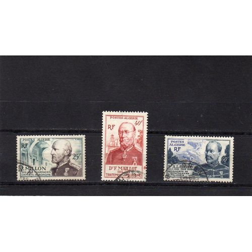 Timbres-Poste D'algérie (En L'honneur Du Corps De Santé Militaire, Portraits De Médecins)