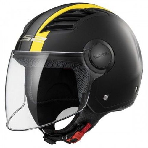Casque Jet Ls2 Of562 Airflow Metropolis Matt Black Yellow - L