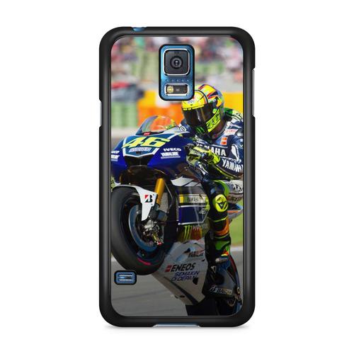 Coque Pour Samsung Galaxy S5 Tpu Valentino Rossi Moto The Doctor 46 Gp Racing Biker Ref 1796