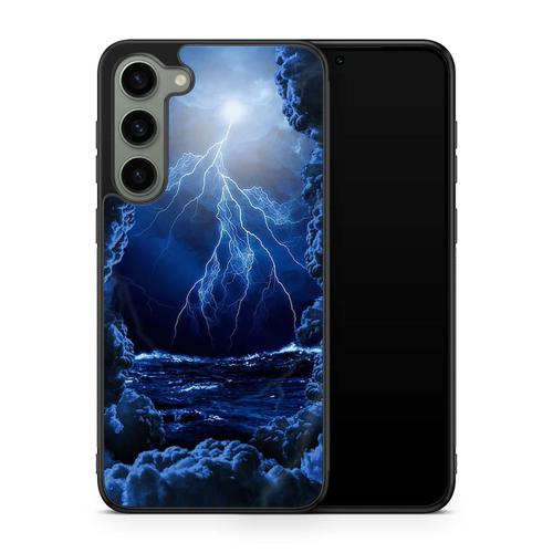 Coque Pour Samsung Galaxy S24 Fe Silicone Tpu Orage Éclair Storm Tempête Nature Photo Ref 297