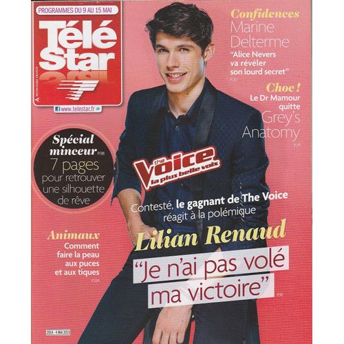  Télé Star N°2014 - 04/05/2015 - Lilian Renaud - Philippe Candeloro - Cécile Blois - The Voice - Mar