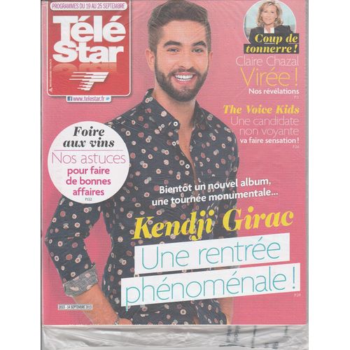 Télé Star N°2033 - 14/09/2015 - Kendji Girac - G..Jugnot - Chimene Badi -  Jean Poiret - Claire Chaz