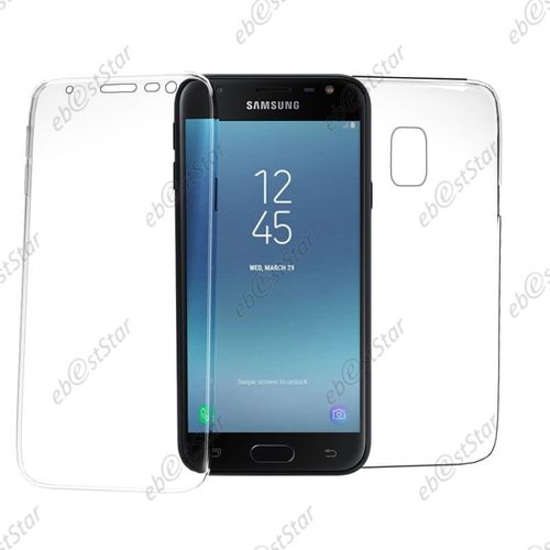 Ebeststar ® Coque Silicone Gel Ultra Fine Intégrale Avant Arrière Pour Samsung Galaxy J3 2017 Sm-J330f, Couleur Transparent [Dimensions Precises De Votre Appareil : 143.2 X 70.3 X 7.9 Mm, Écran 5'']