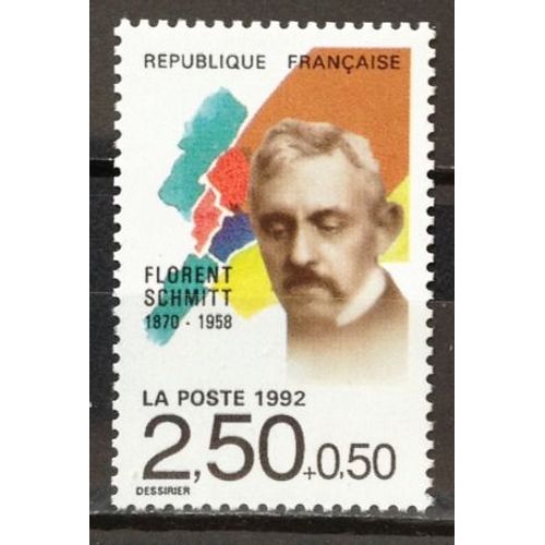 Musiciens Célèbres - Florent Schmitt 2,50+0,50 (Impeccable N° 2749) Neuf** Luxe (= Sans Trace De Charnière) - France Année 1992 - N19097