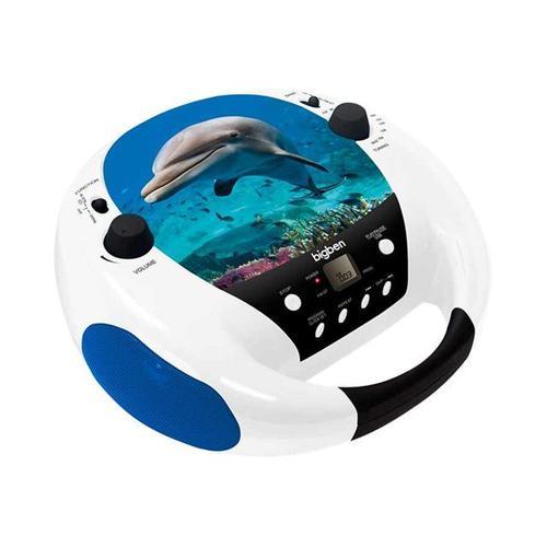 BigBen CD52 Dolphin - Boombox - Blanc avec des motifs