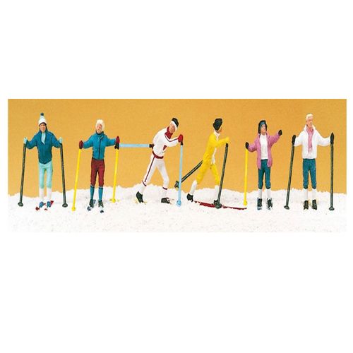 Modélisme Ho : Figurines - Skieurs De Ski De Fond-Preiser