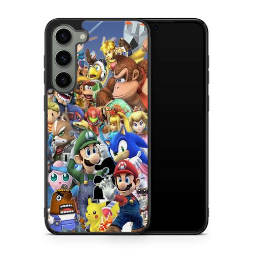 Coque Pour Samsung Galaxy A54 Super Mario Bross Jeu Video Princesse Luigi Toad Chamignon Ref 1998