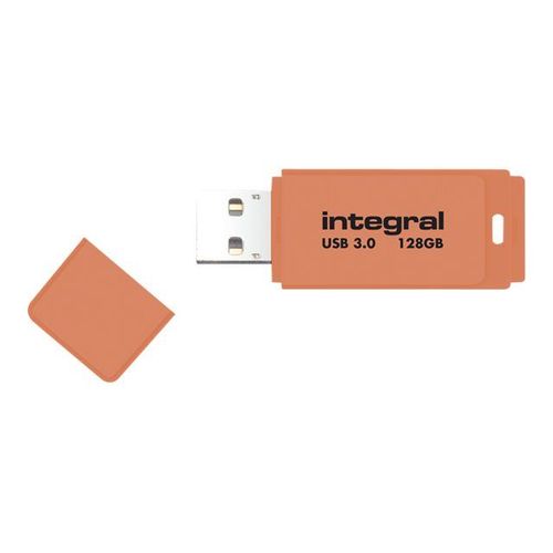 Integral Neon - Clé USB - 128 Go - USB 3.0 - orange