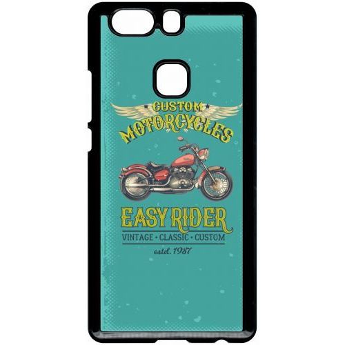 Coque Pour Smartphone - Moto Rtro Easy Rider - Compatible Avec Huawei P9 Plus - Plastique - Bord Noir