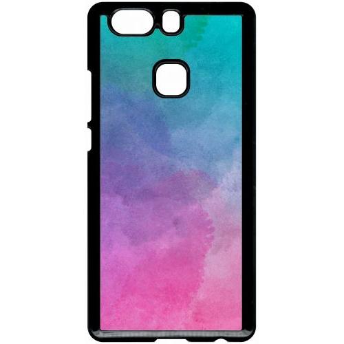 Coque Pour Smartphone - Peinture Aquarelle - Compatible Avec Huawei P9 Plus - Plastique - Bord Noir