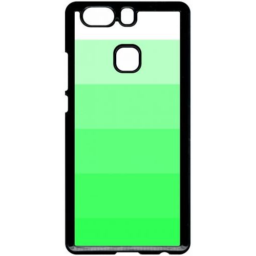 Coque Pour Smartphone - Degrad Vert Fluo - Compatible Avec Huawei P9 Plus - Plastique - Bord Noir