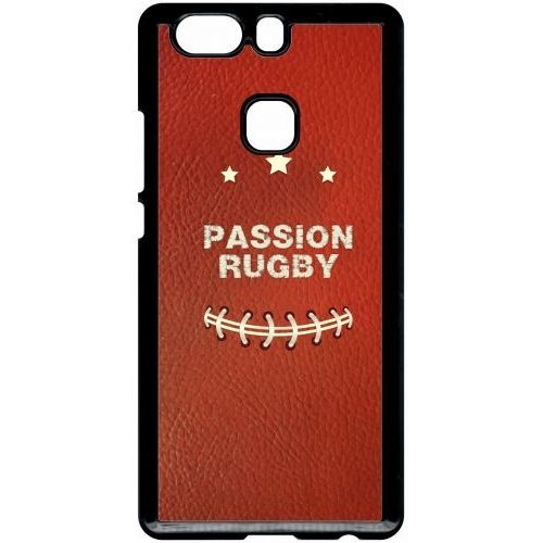 Coque Pour Smartphone - Passion Rugby - Compatible Avec Huawei P9 Plus - Plastique - Bord Noir